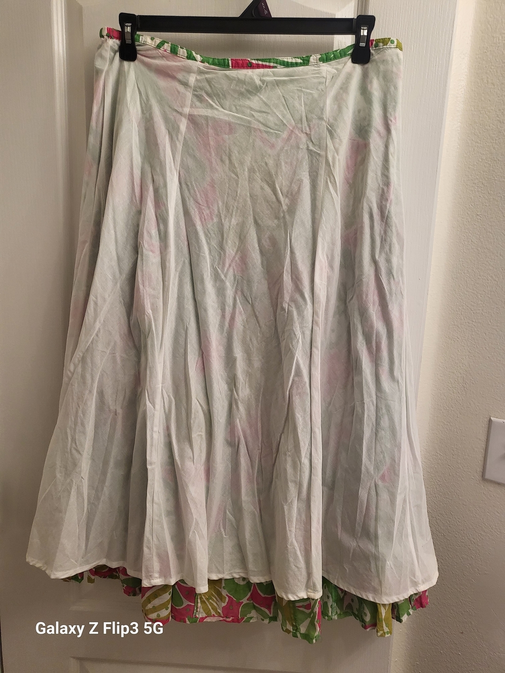 Vintage Designer Collection Tropical Floral Skirt - Bright Pink & Green Skirt - Picture 9 of 12